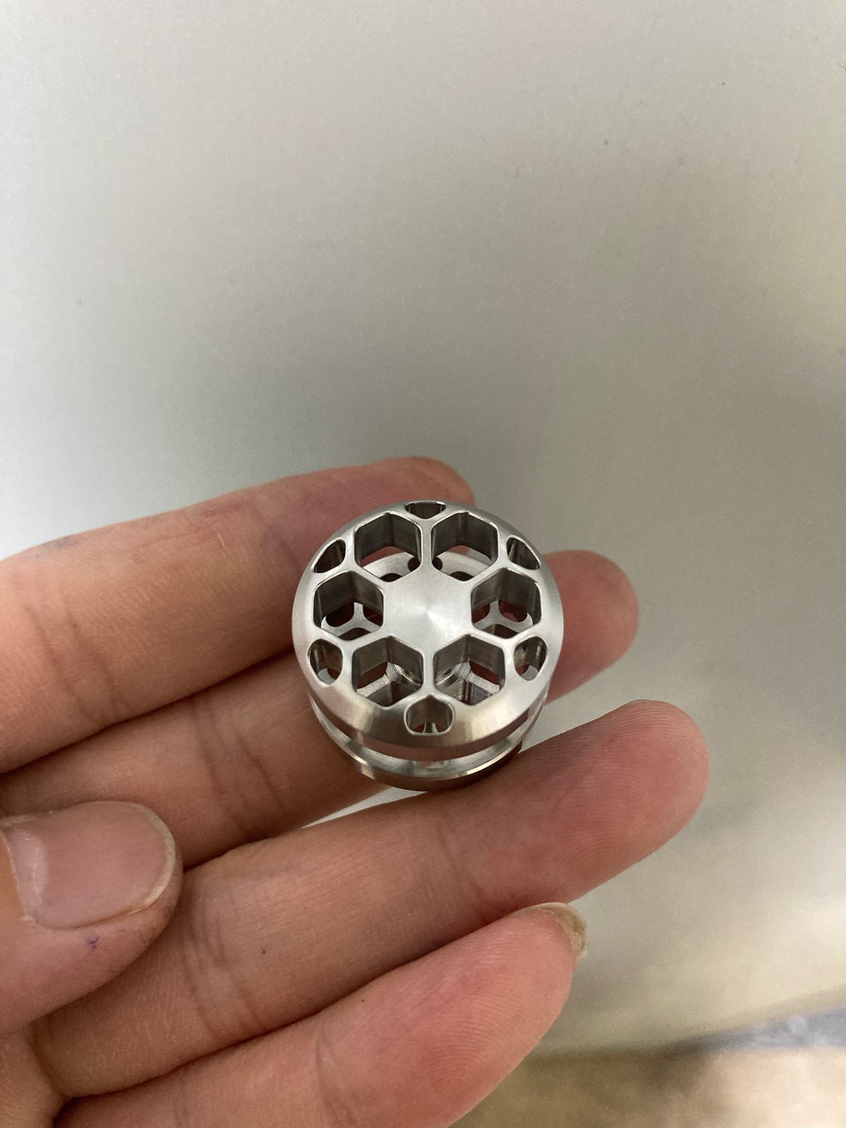 Image of Hex Hollow Button Thick