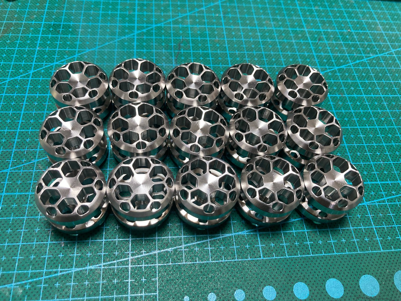 Image of Hex Hollow Button Thick